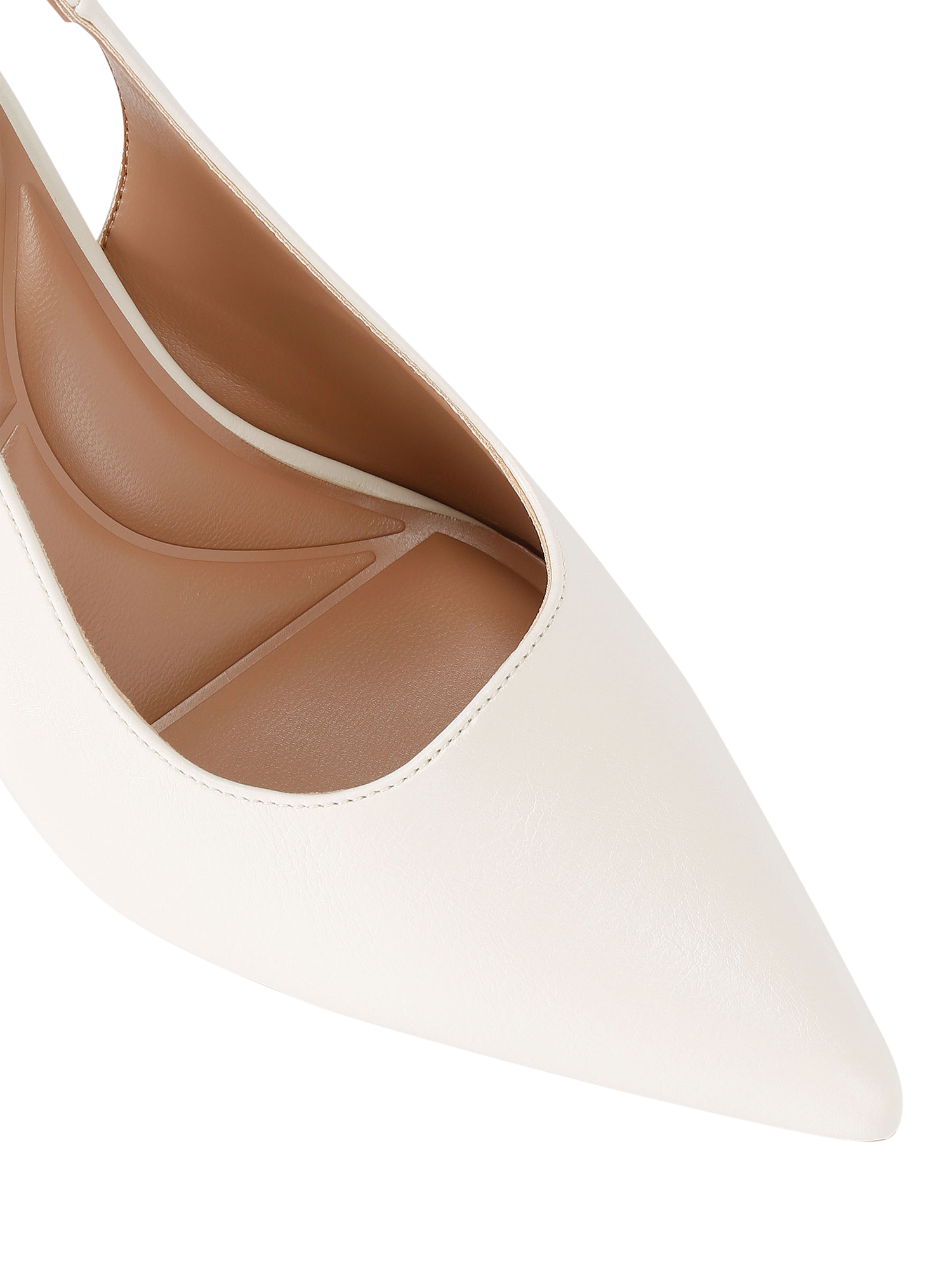 Product image 5 of 5, which shows Carvela Corletta Pointed Slingback Heeled Courts, Natural Putty, 3