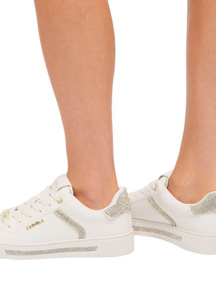 Carvela Daze Jewel Trainers, Gold - view 2, Gold
