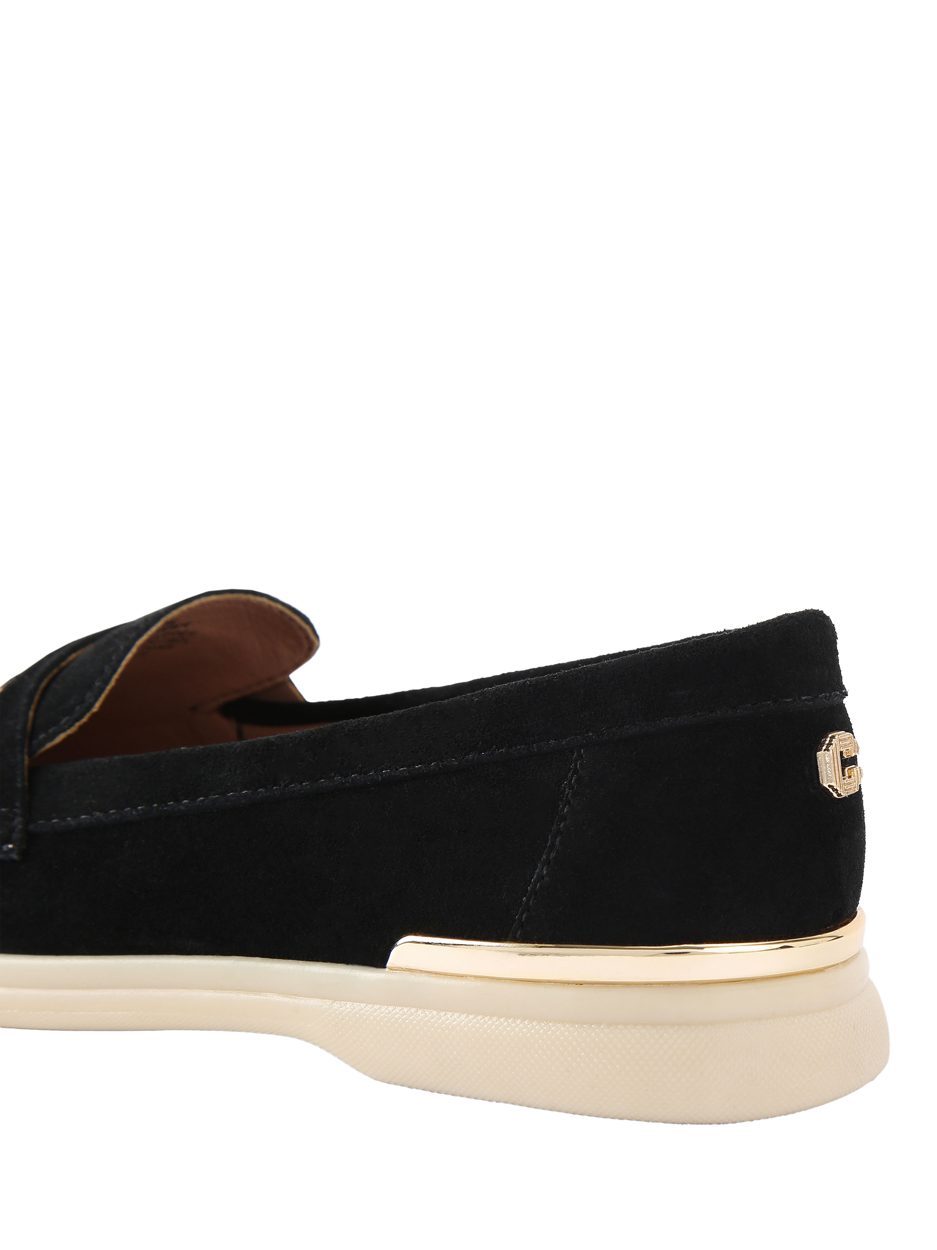 Product image 4 of 4, which shows Carvela Fia Suede Loafers, Black, 3