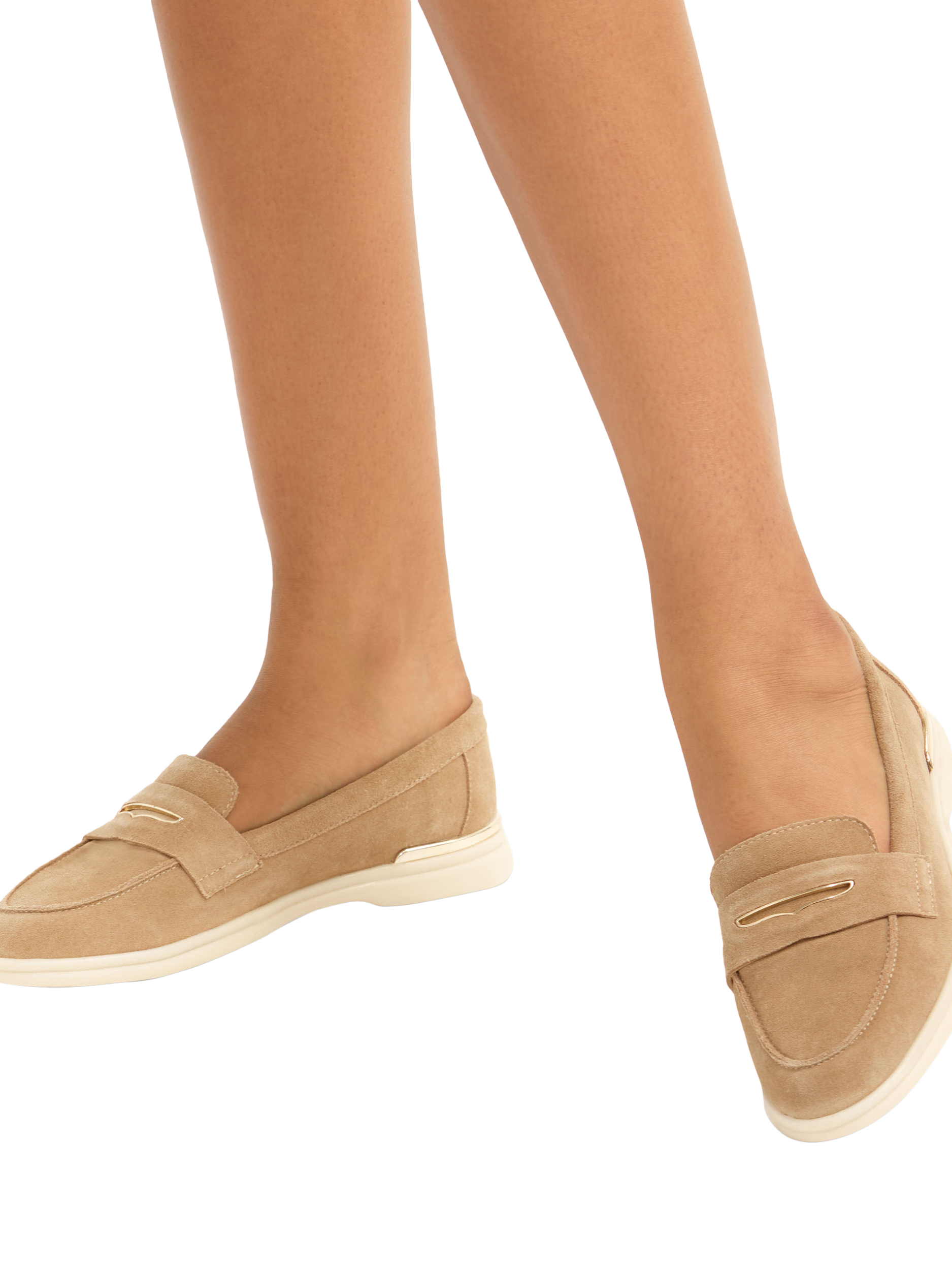 Product image 2 of 4, which shows Carvela Fia Suede Loafers, Brown Tan, 3