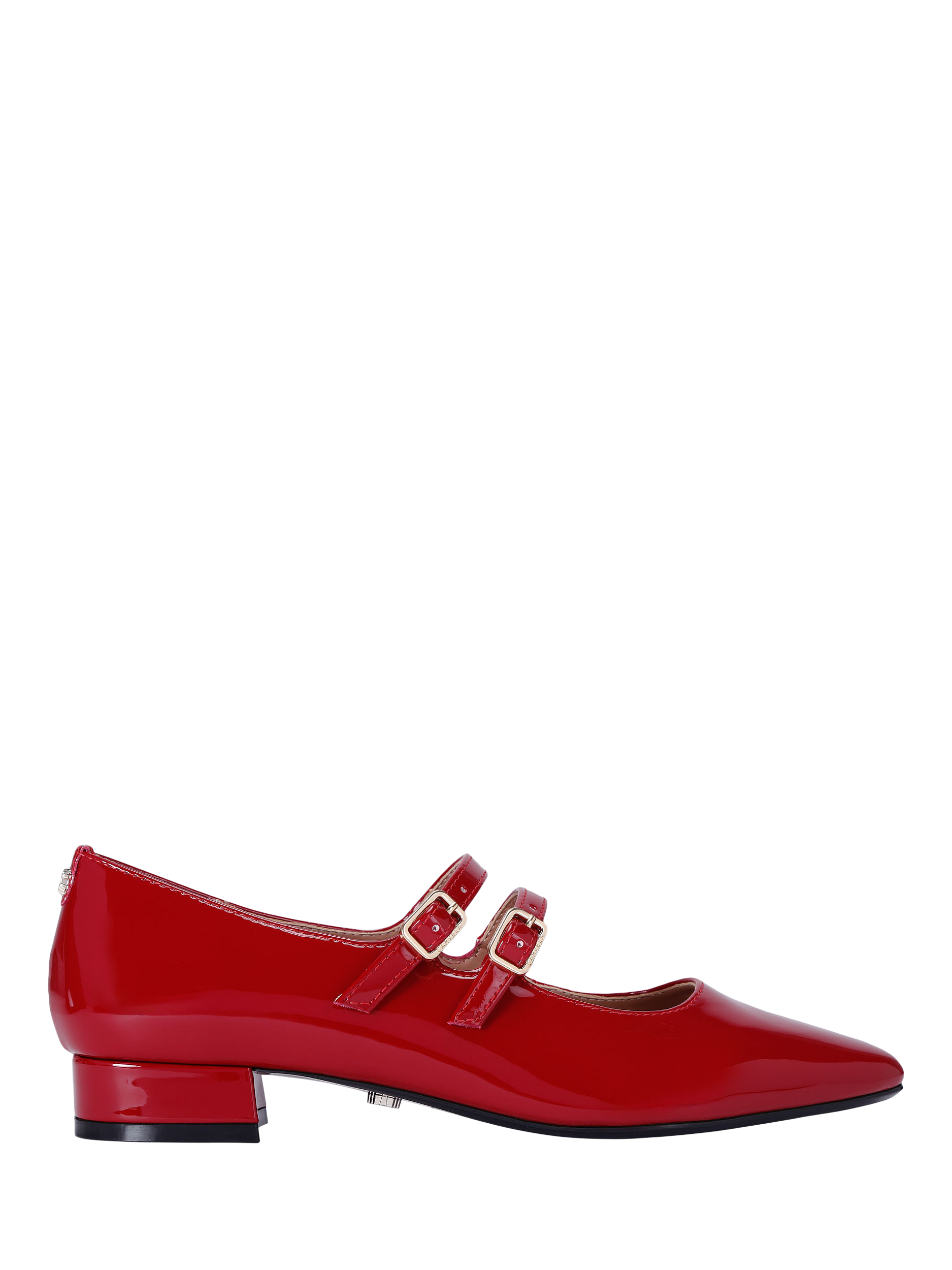 Carvela Harper Patent Low Block Heel Mary Janes, Red Wine