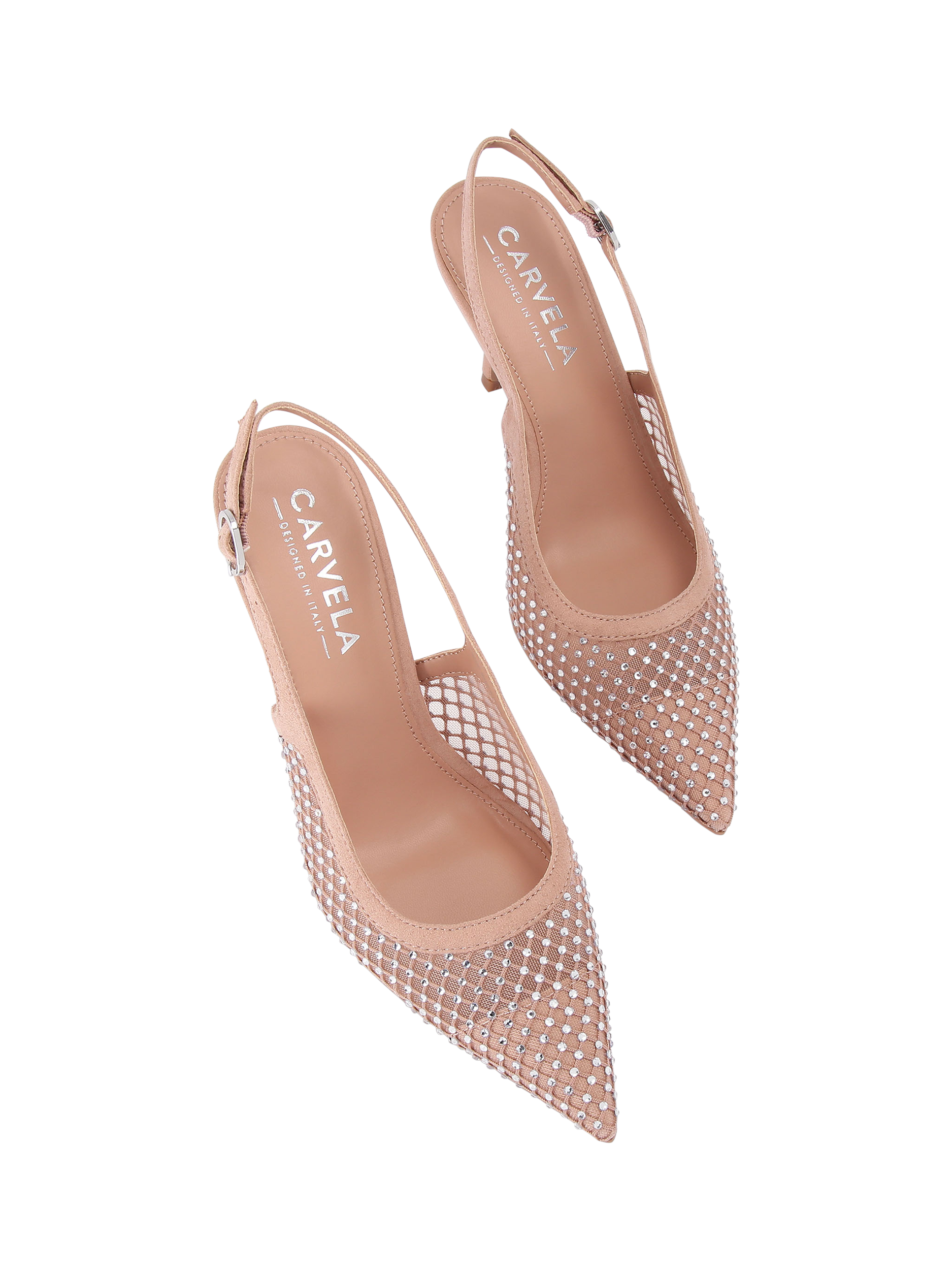 Product image 3 of 4, which shows Carvela Lavish Jewel Embellished Court Shoes, Pink Blush, 3