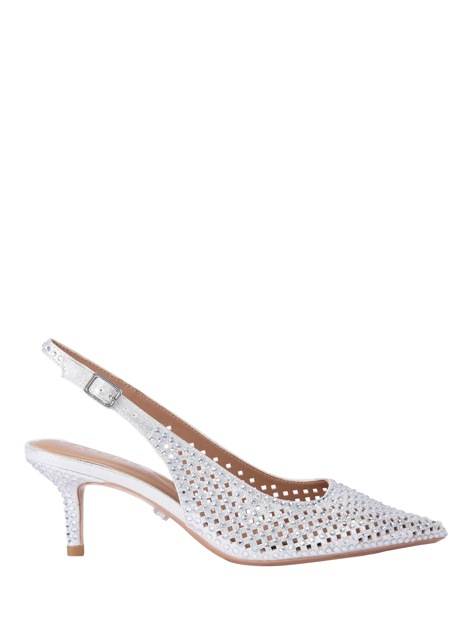 Carvela Lazer Slingback Court Shoes, Silver