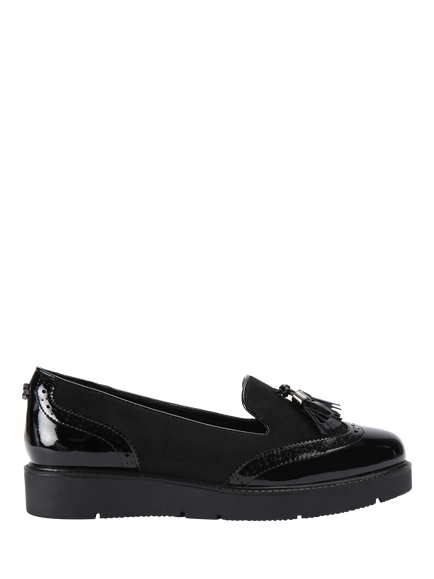 Carvela Sky Brogue Loafers, Black, Black