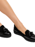 Carvela Sky Brogue Loafers, Black
