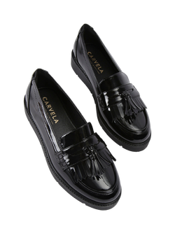 Carvela Sky Tassel Loafers, Black - view 2, Black