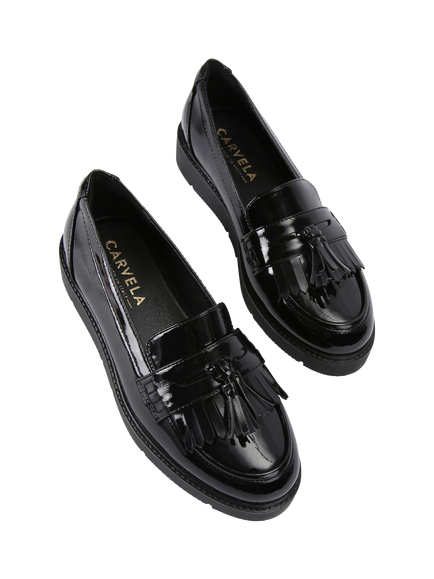 Carvela Sky Tassel Loafers, Black - view 2, Black