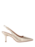 Carvela Spirit Slingback Pointed Heeled Courts, Gold