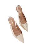 Carvela Spirit Slingback Pointed Heeled Courts, Gold