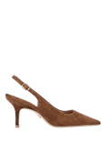 Carvela Spirited Suede Slingback Court Shoes, Brown