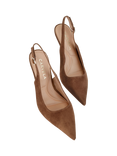 Carvela Spirited Suede Slingback Court Shoes, Brown