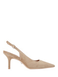 Carvela Spirited Suede Slingback Court Shoes, Brown, Taupe