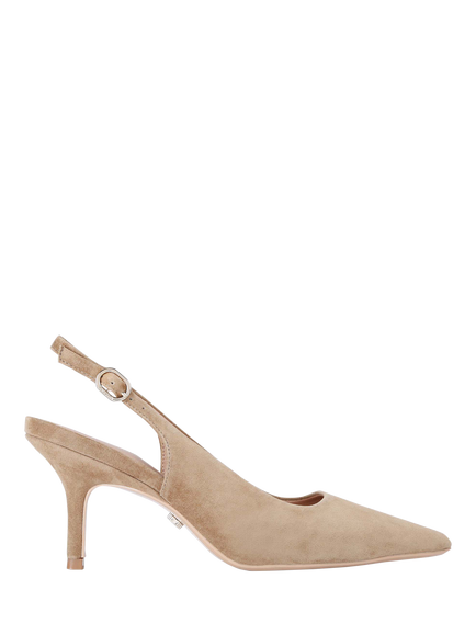 Carvela Spirited Suede Slingback Court Shoes, Taupe