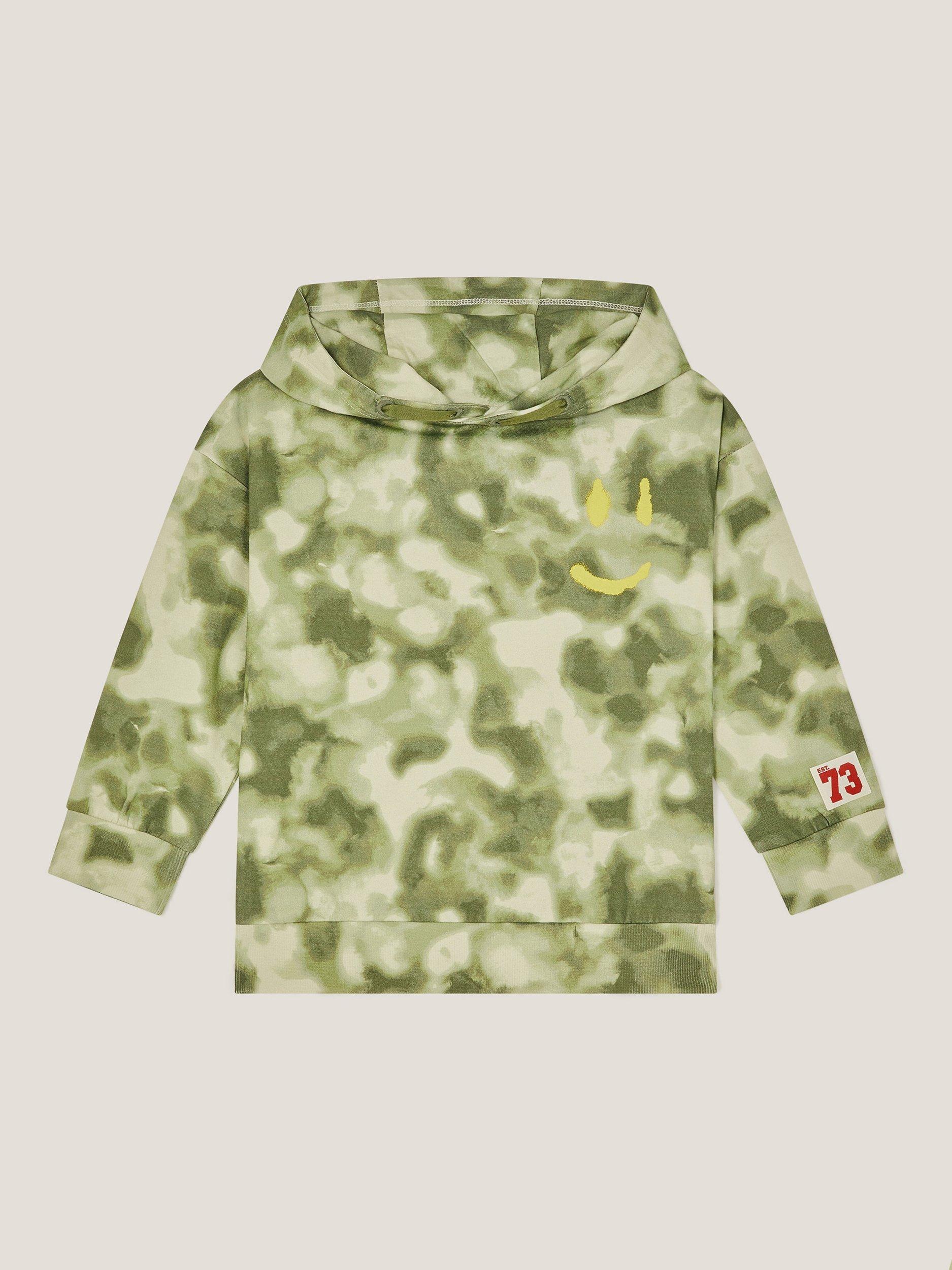 Product image 1 of 3, which shows Monsoon Kids' Cotton Tie Dye Hoodie, Khaki, 2-3 years