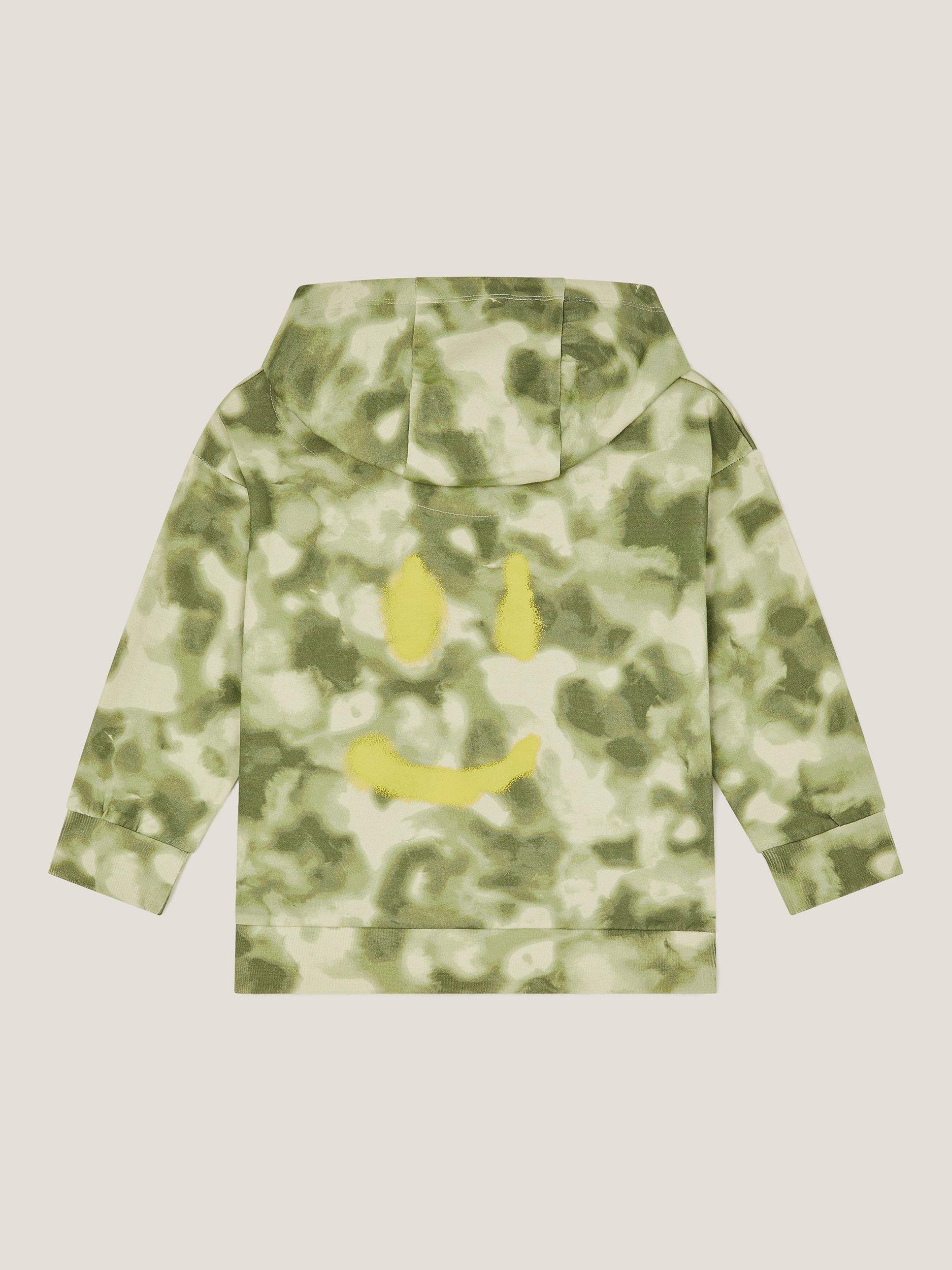 Product image 2 of 3, which shows Monsoon Kids' Cotton Tie Dye Hoodie, Khaki, 2-3 years