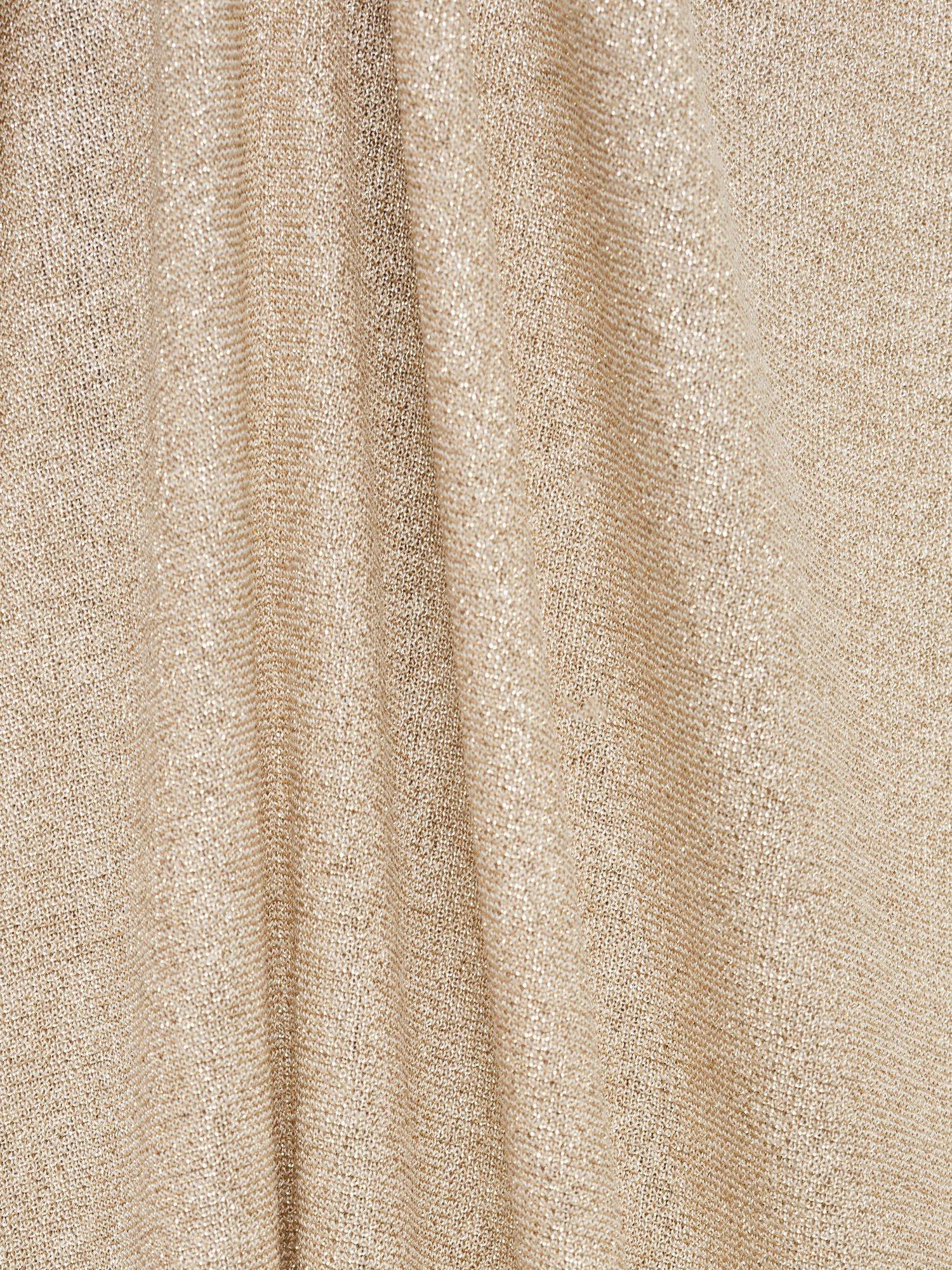 Product image 5 of 7, which shows Mango Leialu Gathered Drape Dress, Gold, 10