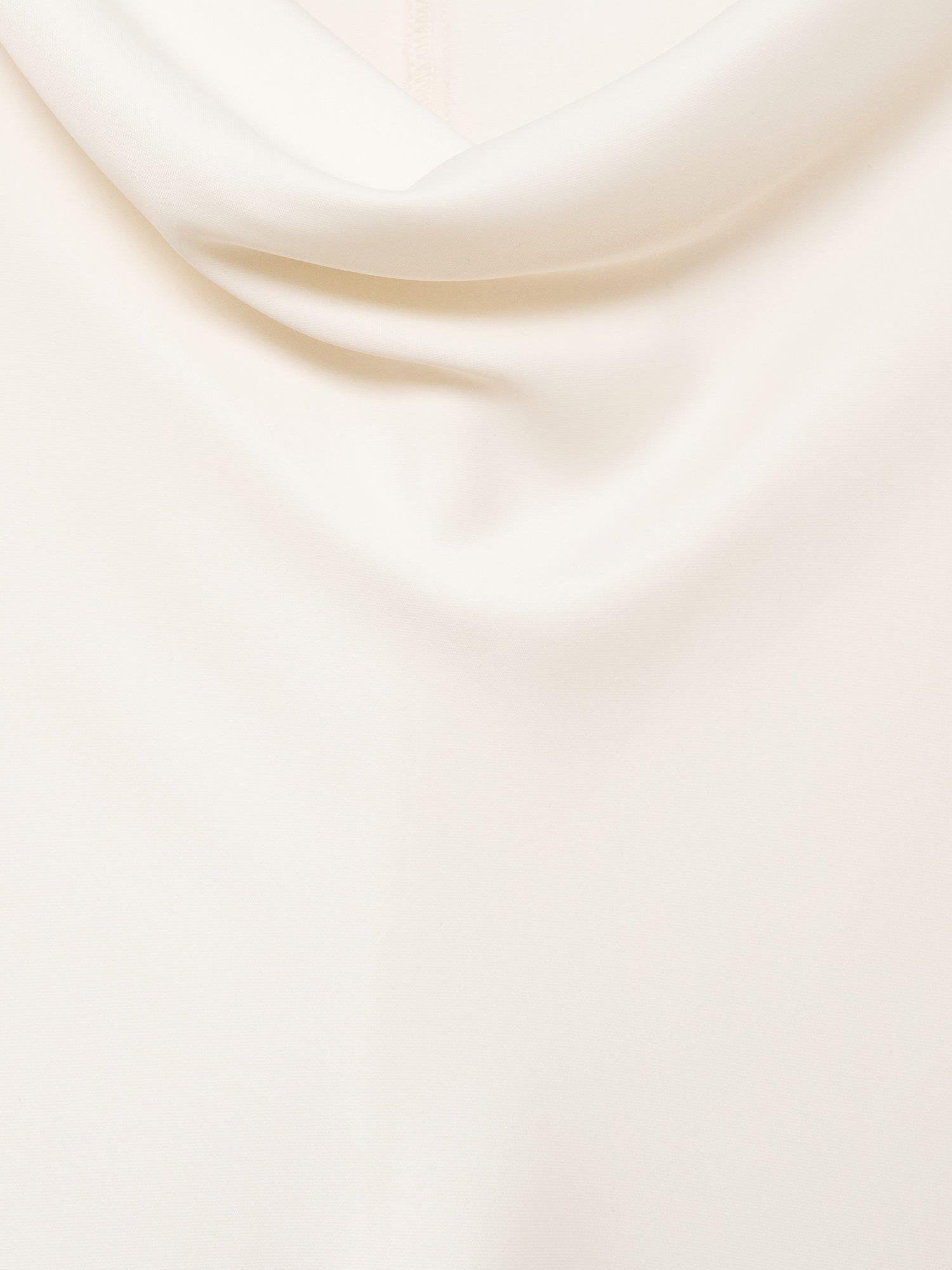 Product image 8 of 8, which shows Mango Maria Flared Sleeve Satin Dress, Natural White, 6