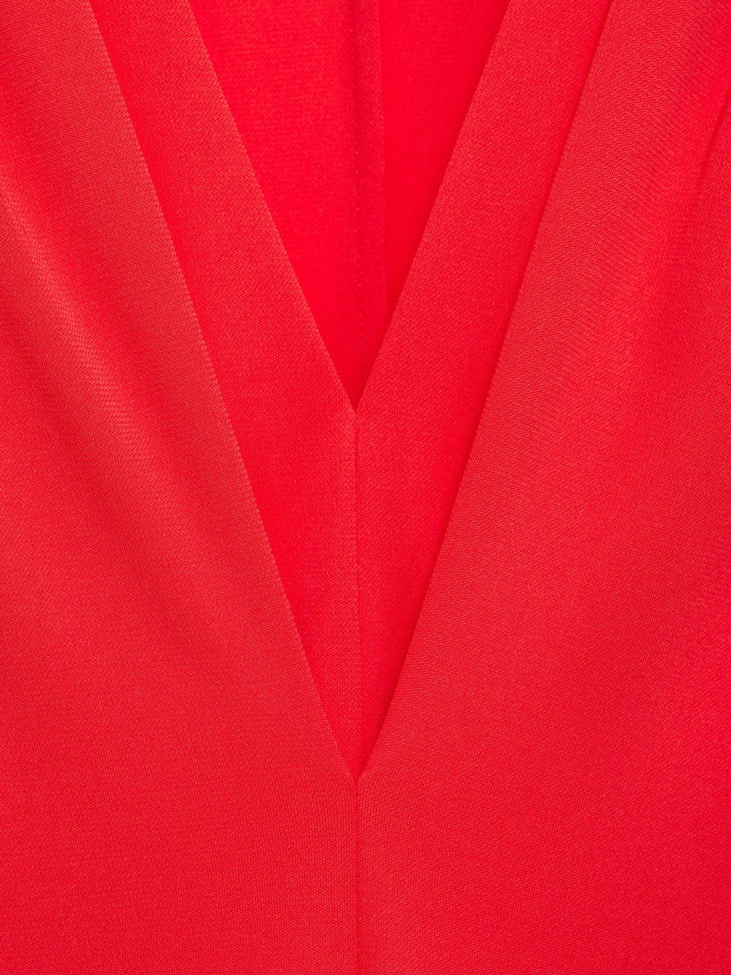 Product image 7 of 7, which shows Mango Marta V-Neck Knitted Midi Dress, Orange, 10