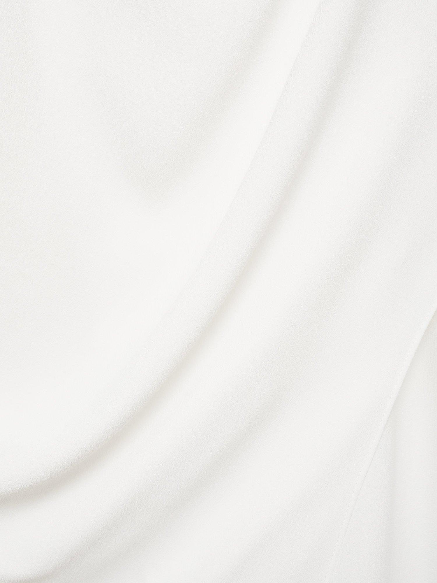 Product image 8 of 8, which shows Mango Area Drape Sleeveless Top, Natural White, 10