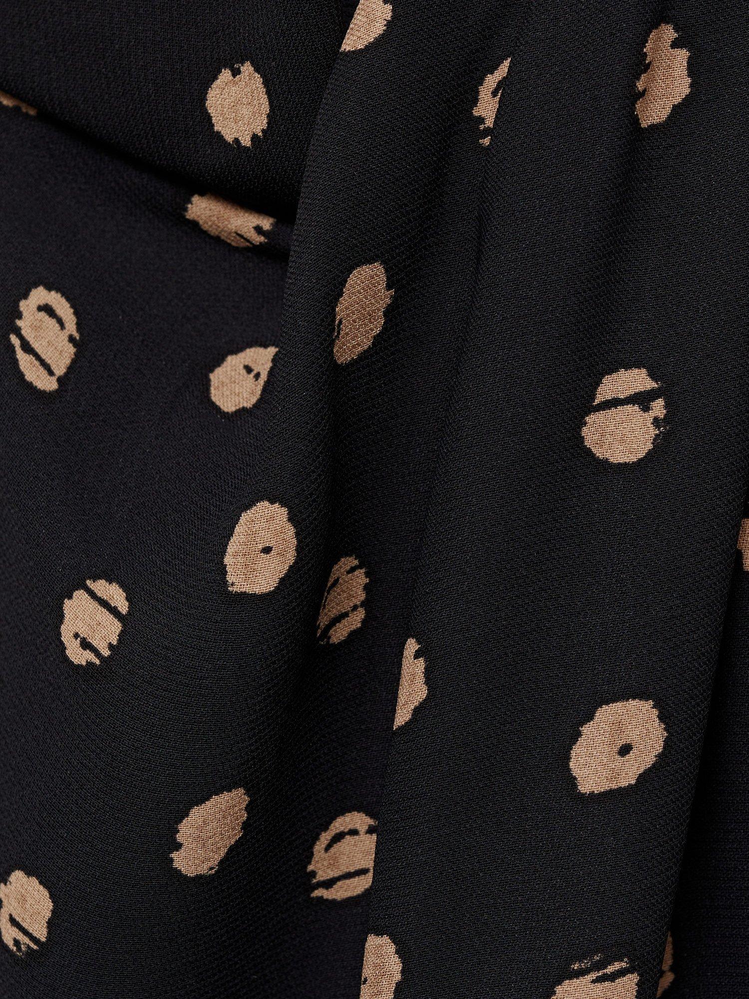 Product image 9 of 9, which shows Mango Tody Polka Dot Top, Black, 8