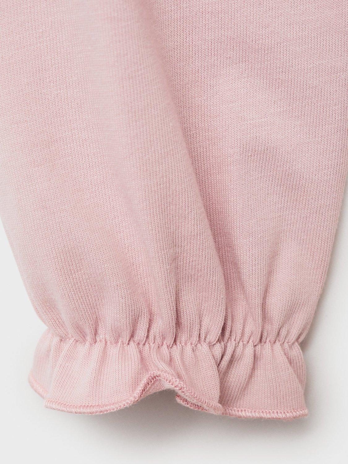 Product image 3 of 4, which shows Mango Kids' Minnie Mouse Love Long Sleeve T-Shirt, Pink, 5-6 years