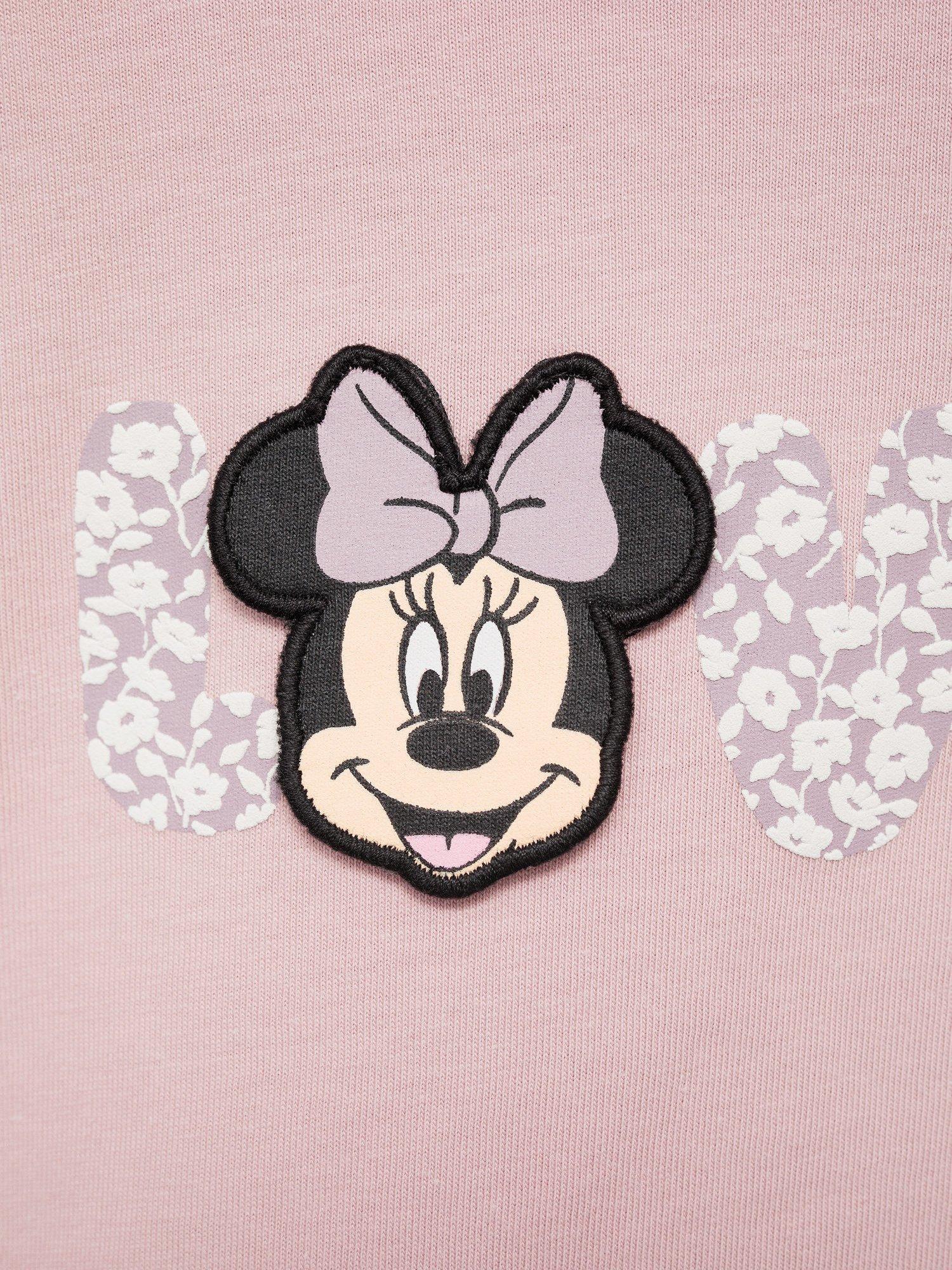 Product image 4 of 4, which shows Mango Kids' Minnie Mouse Love Long Sleeve T-Shirt, Pink, 5-6 years