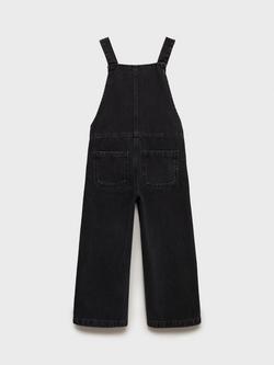 Mango Kids' Chicago Dungarees, Black - view 2, Black