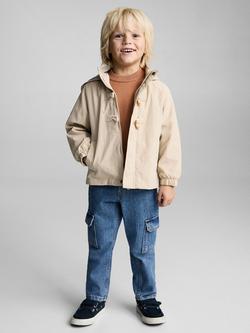 Mango Kids' Luca Ribbed Jumper, Pastel Orange - view 2, Pastel Orange