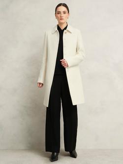 Hobbs Saffie Single Button Coat, Ivory, Ivory