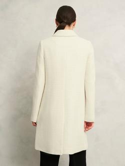 Hobbs Saffie Single Button Coat, Ivory - view 2, Ivory