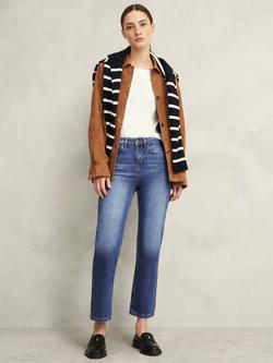 Hobbs Shea Straight Ankle Grazer Jeans, Mid Wash