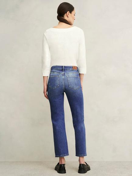 Hobbs Shea Straight Ankle Grazer Jeans - view 2, Mid Wash