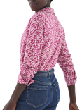 Pure Collection Floral Organic Cotton Rich Jersey Shirt, Pink/Multi