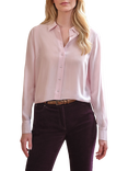Pure Collection Washed Silk Shirt, Pale Pink