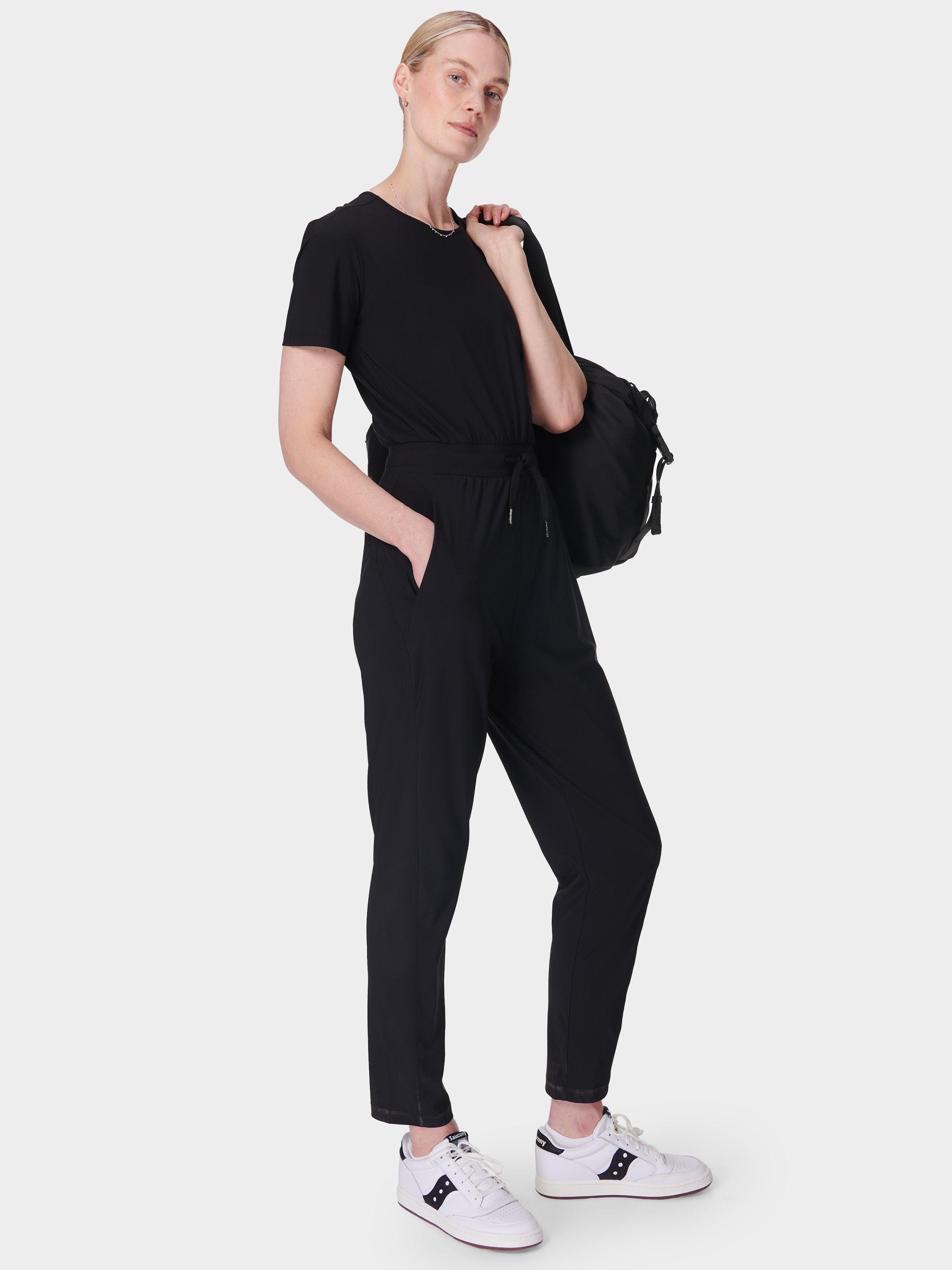Product image 2 of 6, which shows Sweaty Betty 29" Explorer Jumpsuit, Black, XXS