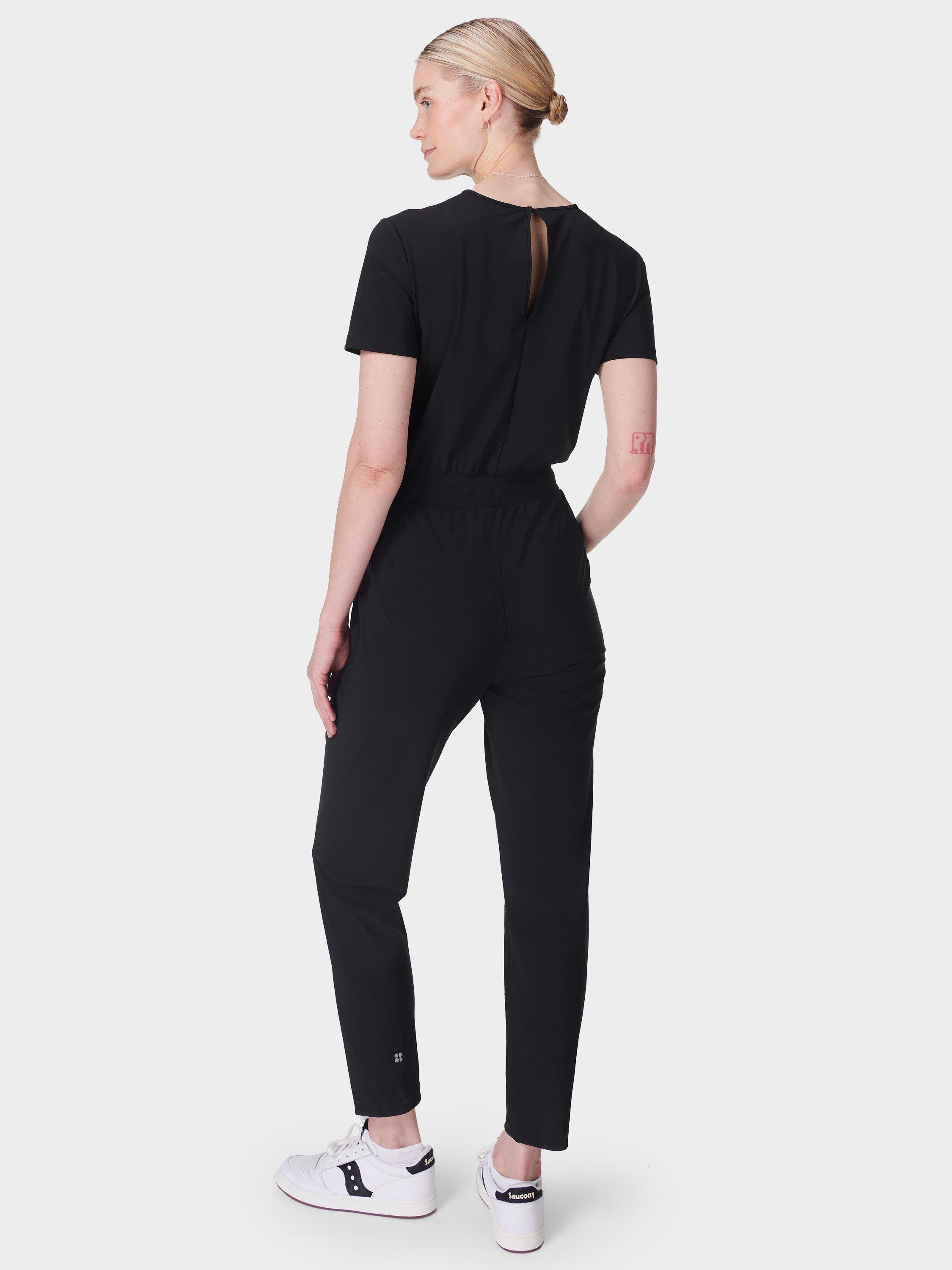 Product image 3 of 6, which shows Sweaty Betty 29" Explorer Jumpsuit, Black, XXS