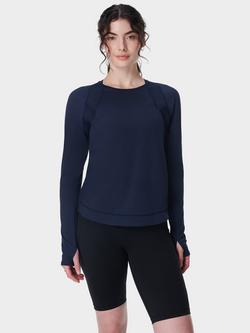 Sweaty Betty Breathe Easy Long Sleeve Top, Navy Blue