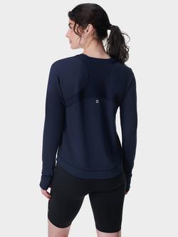 Sweaty Betty Breathe Easy Long Sleeve Top - view 2, Navy Blue