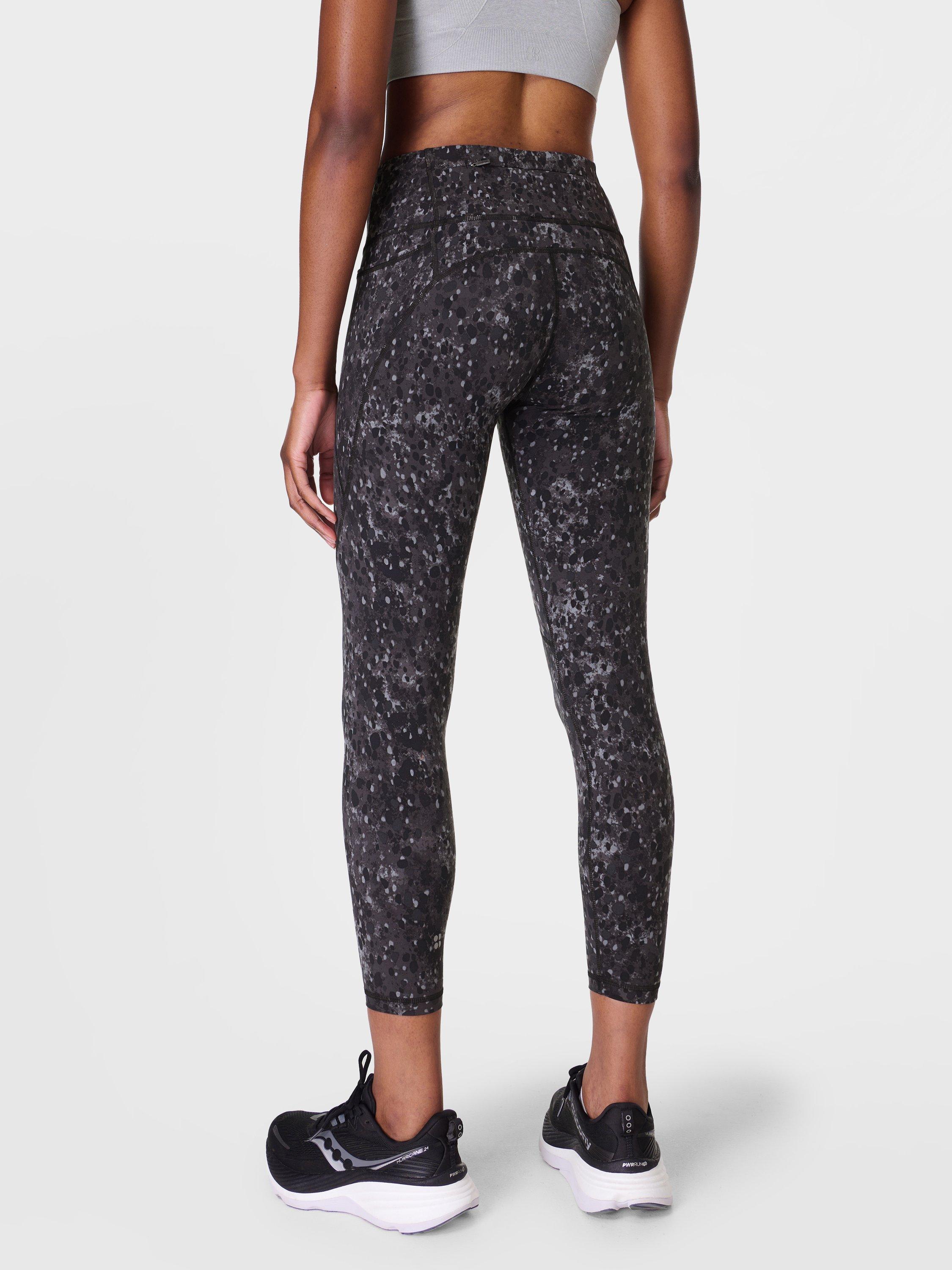 Product image 4 of 9, which shows Sweaty Betty Power 7/8 Workout Leggings, Black Ebony Print, XXS