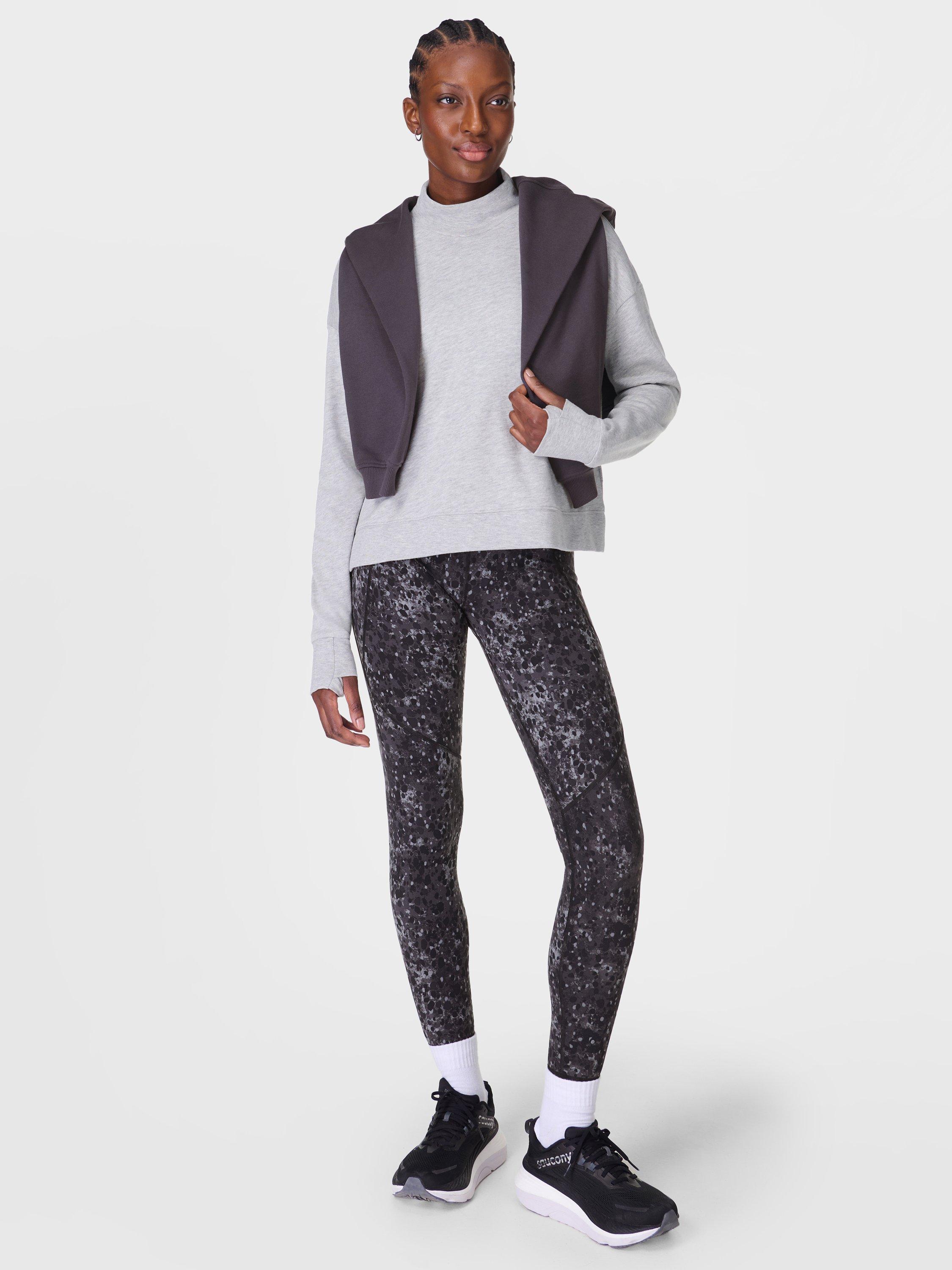 Product image 5 of 9, which shows Sweaty Betty Power 7/8 Workout Leggings, Black Ebony Print, XXS