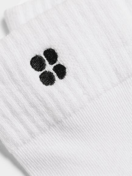 Sweaty Betty Essentials Organic Cotton Rich Mini Crew Socks, Pack of 3 - view 2, White