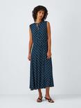 John Lewis Sophia Spotty Print Pleated Midi Dress