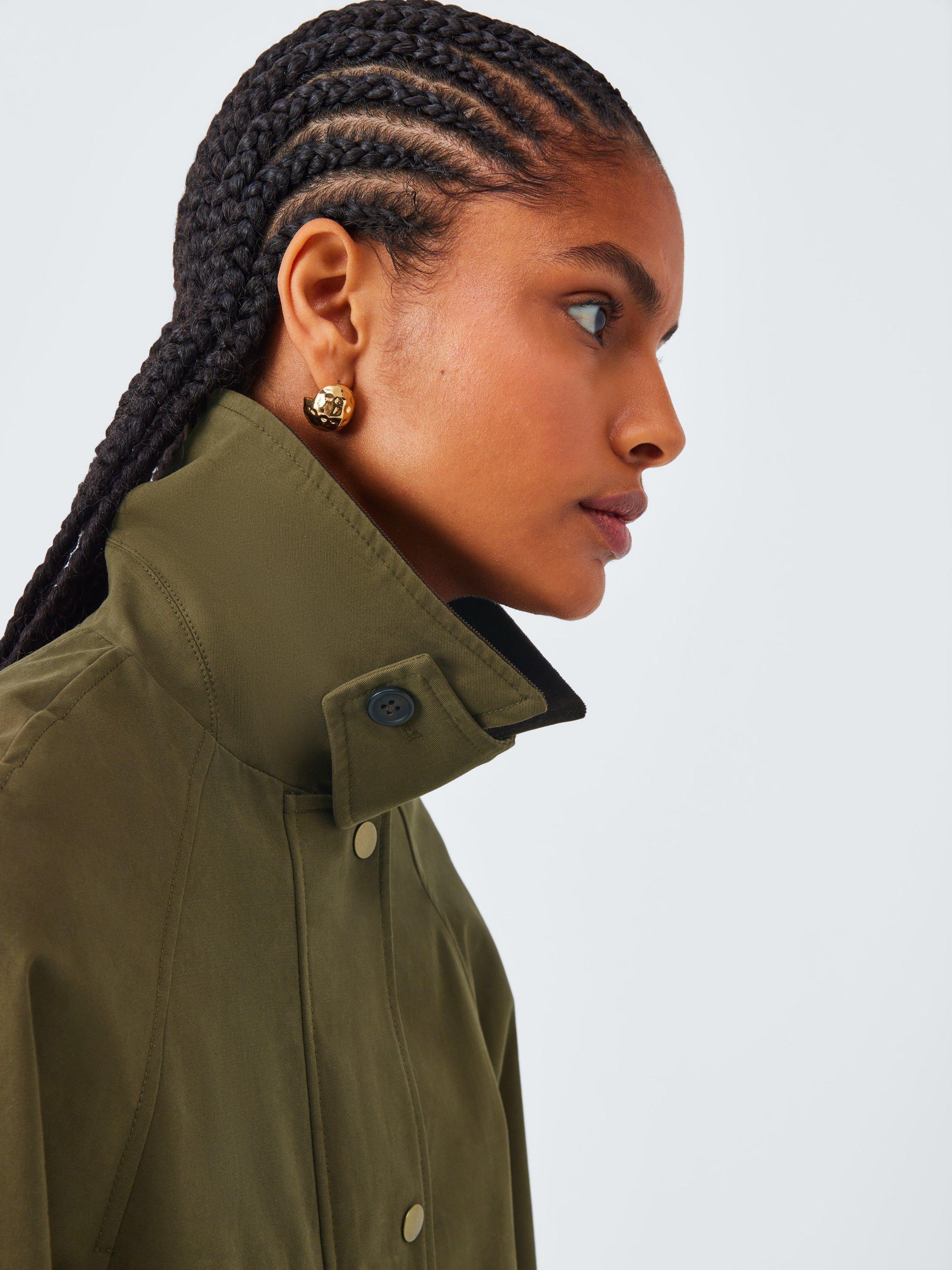 Product image 5 of 9, which shows John Lewis Shower Resistant Cotton Barn Jacket, Khaki, 20