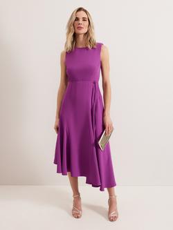 Phase Eight Maya Asymmetric Hem Dress, Purple, Purple