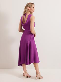 Phase Eight Maya Asymmetric Hem Dress, Purple - view 2, Purple