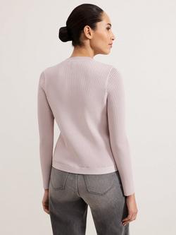 Phase Eight Sharna Ribbed Shrug Cardigan, Stone - view 2, Stone