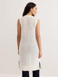 Phase Eight Polly Crochet Sleeveless Cardigan, Ivory