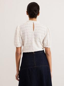 Phase Eight Samiha Textured Lace Top, Cream - view 2, Cream