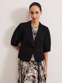 Phase Eight Coniston Puff Sleeve Jacket, Black, Black