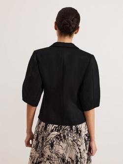 Phase Eight Coniston Puff Sleeve Jacket, Black - view 2, Black